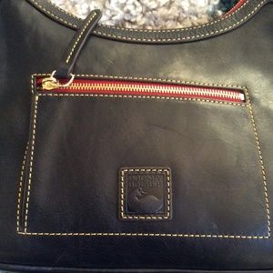 Dooney & Bourke Florentine Leather Crossbody Hobo in Navy